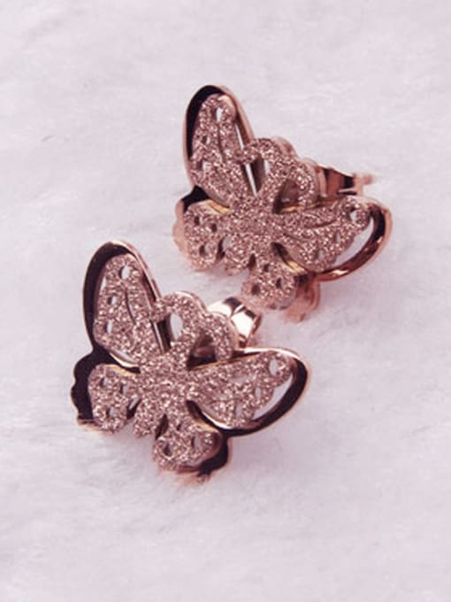 GROSE Matt Butterfly Shaped Stud Earrings 1