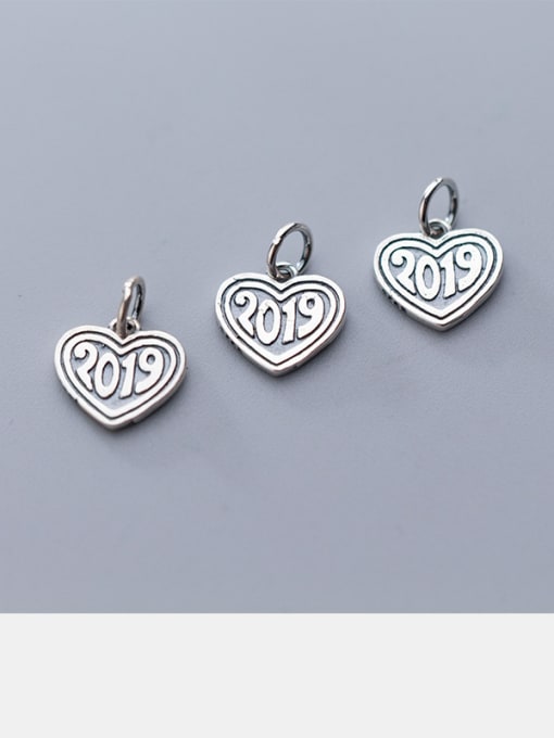 FAN 925 Sterling Silver With Antique Silver Plated Vintage Heart Pendants 1