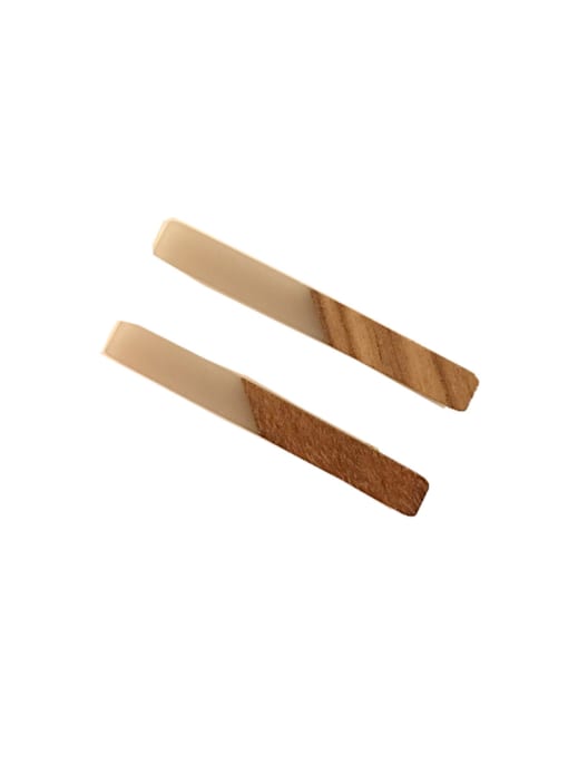 4# Alloy With Wood  Fashion Geometric Barrettes & Clips