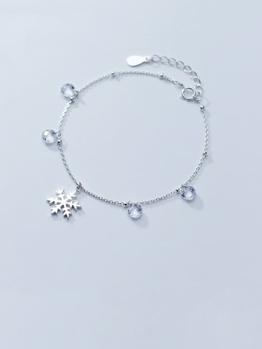 Rosh 925 Sterling Silver With Platinum Plated Fashion Snowflake Bracelets 3