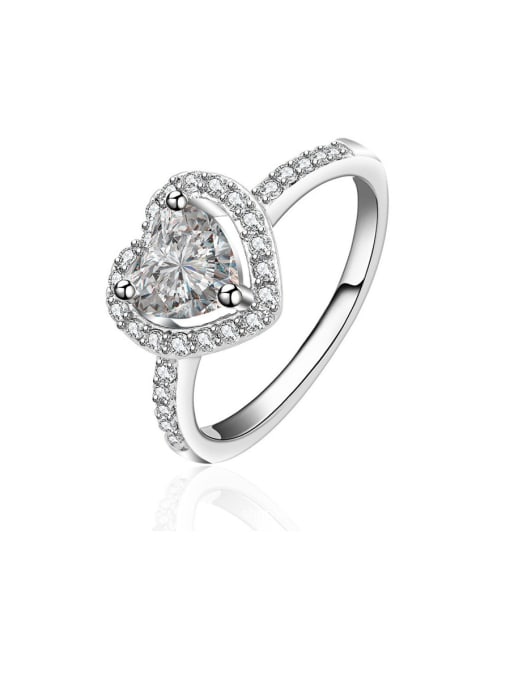 Platinum 925 Sterling Silver With Cubic Zirconia Delicate Band Rings