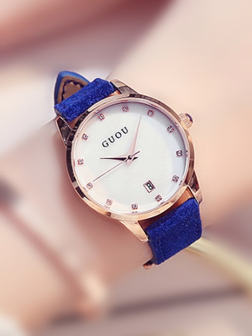 Royal Blue GUOU Brand Classical Mechanical Women Watch