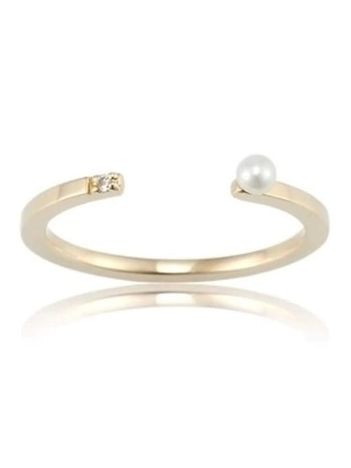 GROSE Artificial Pearl Opening Fashion Ring 1