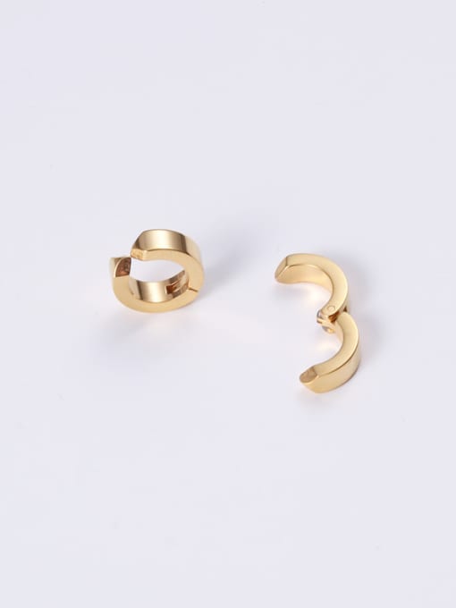 GROSE Alloy With Gold Plated Simplistic Geometric Clip On Earrings 0