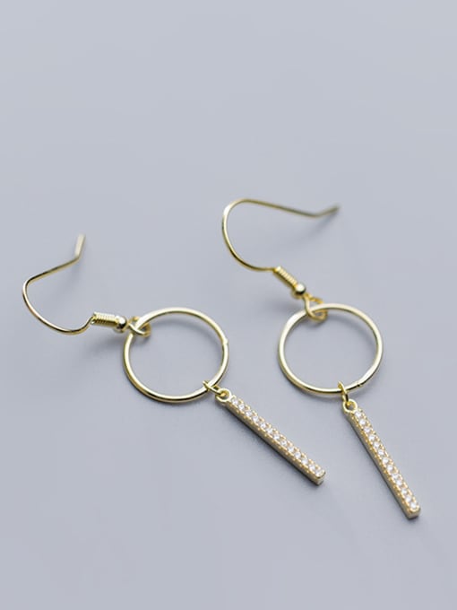 Rosh 925 Sterling Silver With Cubic Zirconia Simplistic Fringe Hook Earrings 3
