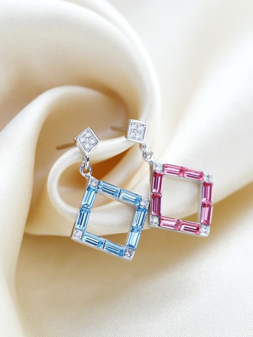 kwan New Hollow Diamond Shaped Classical Drop Earrings 1