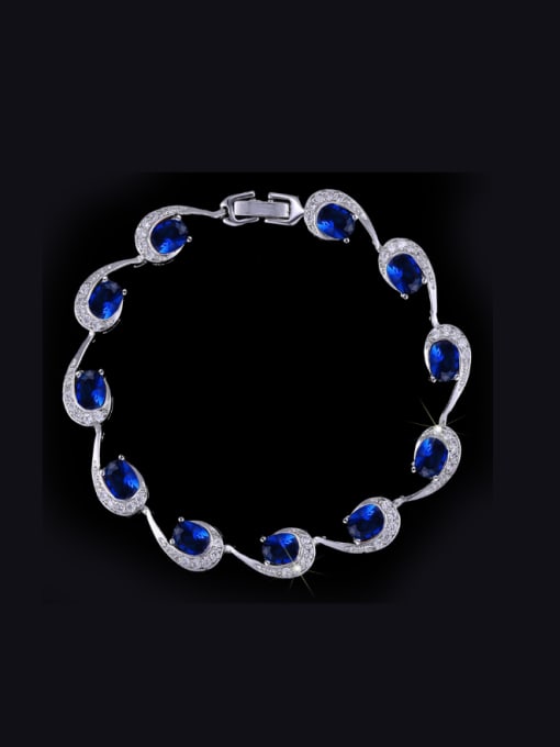 blue 18cm 2018 Wave Shaped Fashion Bracelet