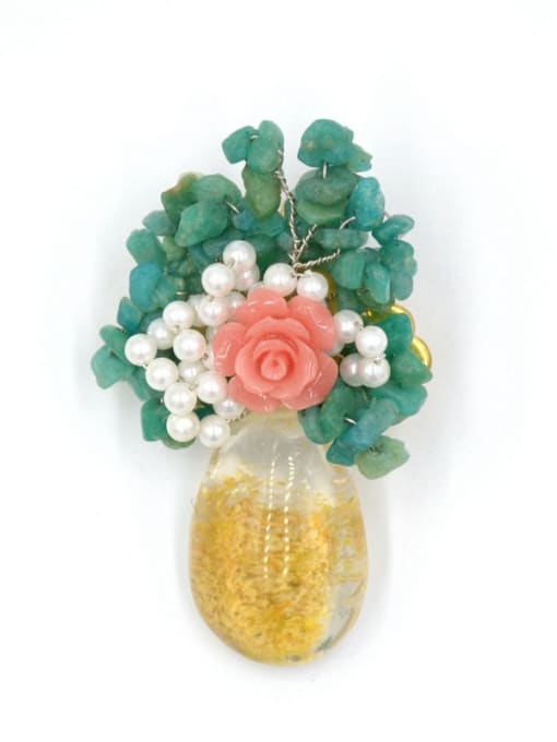 Tess Fashion Gemstones Flowery Women Brooch 0