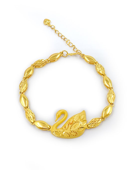 golden Women High-grade Swan Shaped Adjustable Bracelet