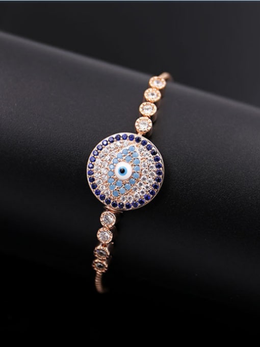 Rose Gold Zircon Adjustable Bracelet