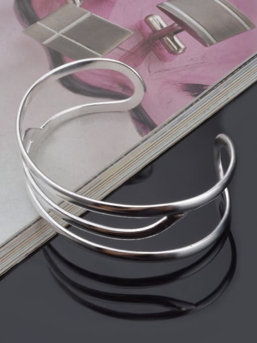 Ya Heng Simple Three-band Copper Opening Bangle 3