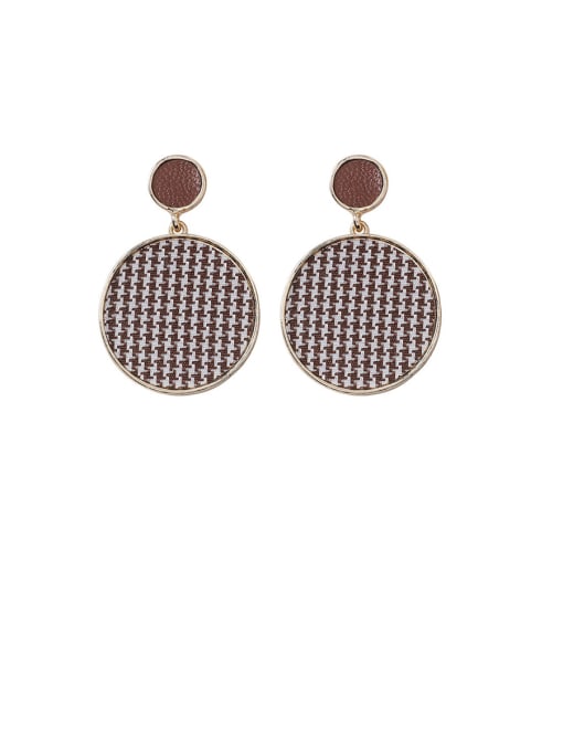 B round section Alloy With Rose Gold Plated Personality Geometric Drop Earrings