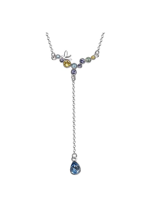 multi-color S925 Silver Bird-shaped Necklace