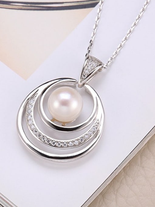 EVITA PERONI Fashion Freshwater Pearl Multi-layer Hollow Rounds Necklace 2