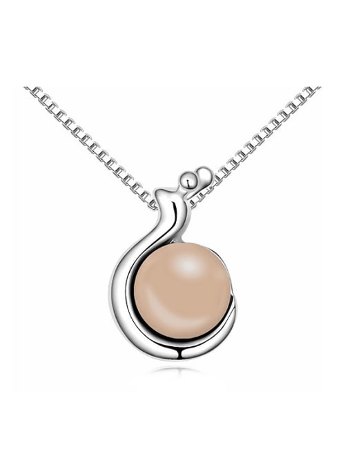 QIANZI Simple Imitation Pearl-accented Alloy Necklace 0