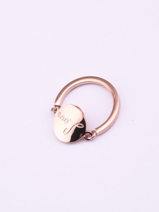 GROSE Round Rose Gold Plated Personality Ring 1