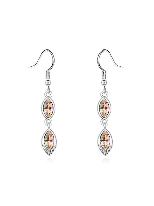 QIANZI Simple Marquise austrian Crystals Drop Earrings