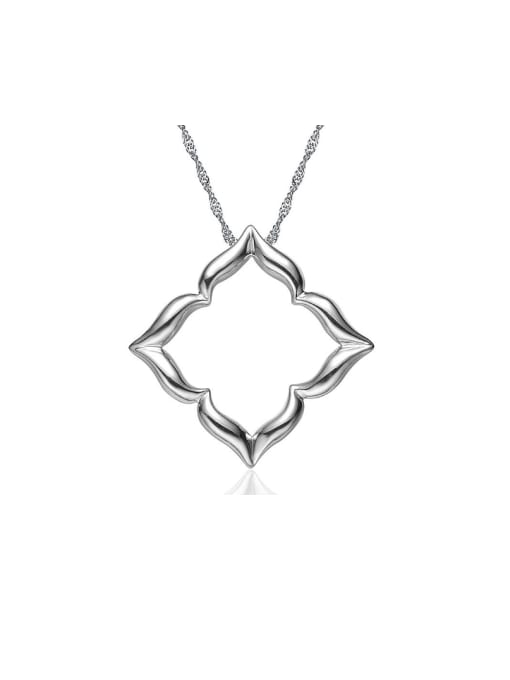 One Silver 925 Silver Platinum Plated Pendant