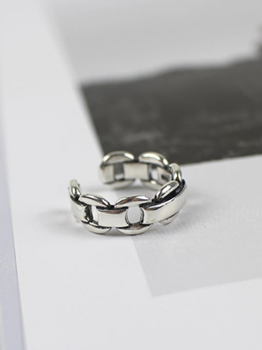 DAKA Personalized Silver Opening Smooth Ring 2
