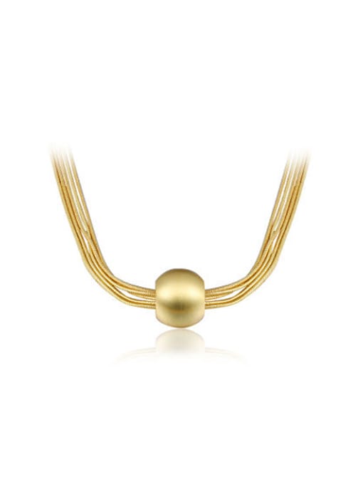 Ronaldo Fashion 18K Gold Plated Round Shaped Necklace