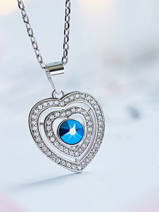 CEIDAI Heart-shaped Crystal Necklace 0