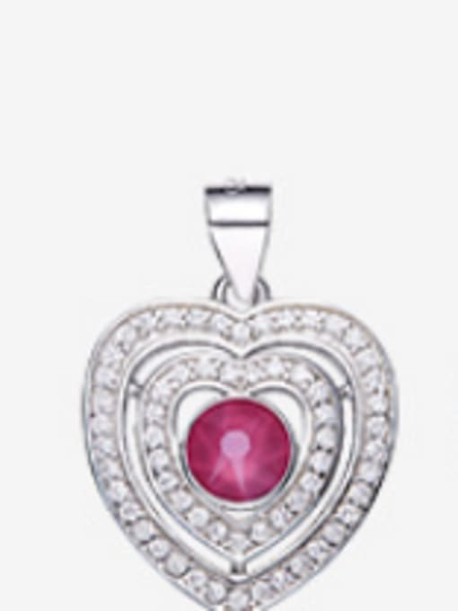 Rose Red S925 Silver Heart-shaped Collar