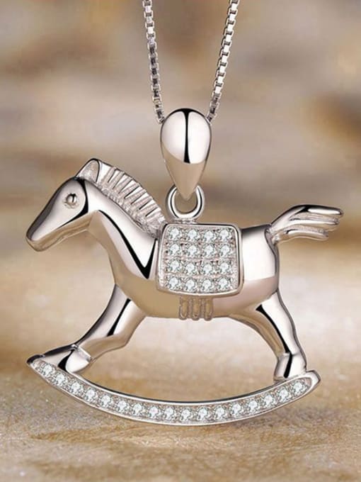 One Silver 925 Silver Horse Shaped Pendant 3