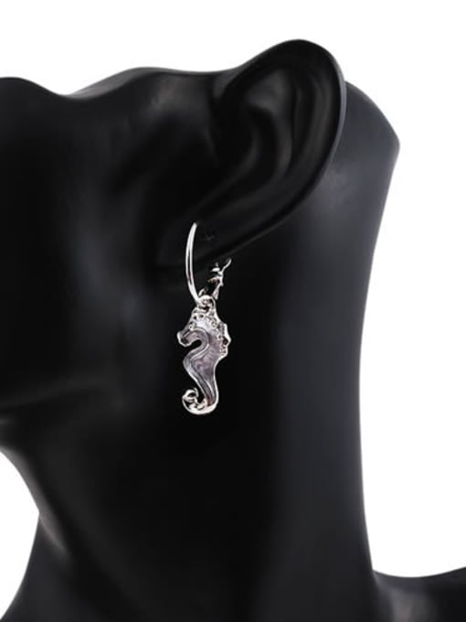 Ronaldo Exquisite Fish Shaped Austria Crystal Clip On Earrings 1