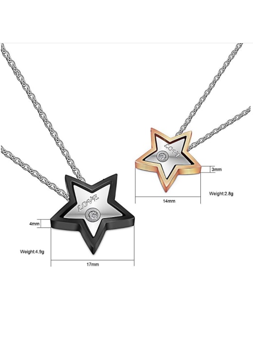 RANSSI Fashion Star Lovers Necklace 3
