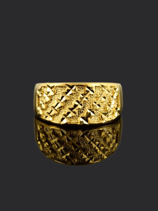 Yi Heng Da Men Fashion 24K Gold Plated Copper Geometric Ring 1