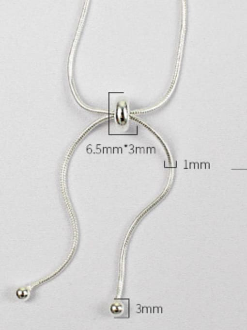 DAKA Fashion Personalized Little Adjustable Knot Silver Necklace 2