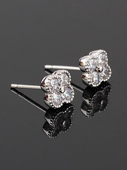 Qing Xing High-quality Zircon Wax Inlay, Fashion And Natural stud Earring 2