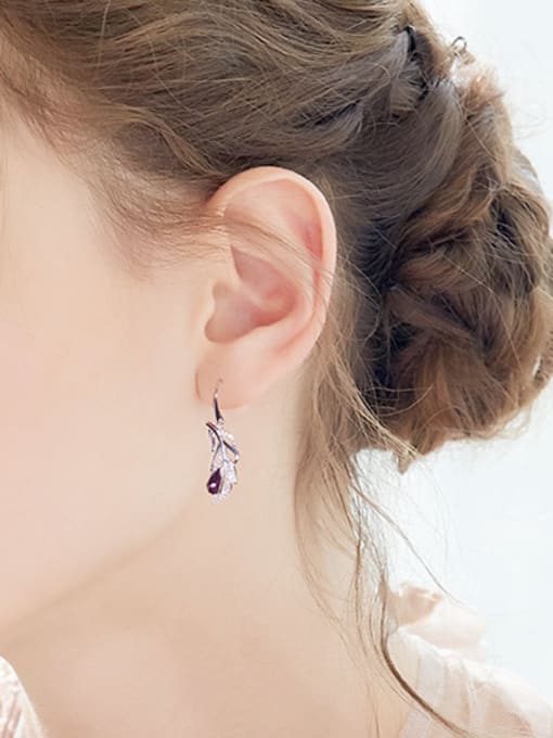 CEIDAI Fashion Shiny austrian Crystals 925 Silver Earrings 1