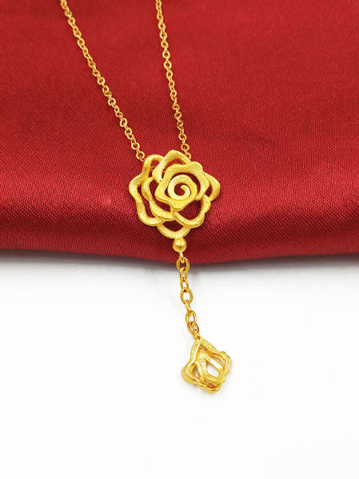 B Gold Plated Crown Shaped Pendant