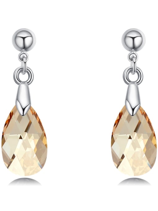QIANZI Simple Water Drop austrian Crystals Alloy Earrings 3
