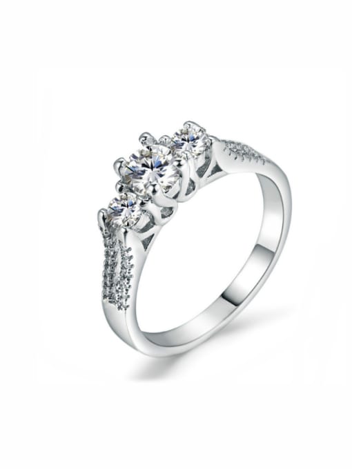 ZK AAA Zircons Simple Style Engagement Ring 0