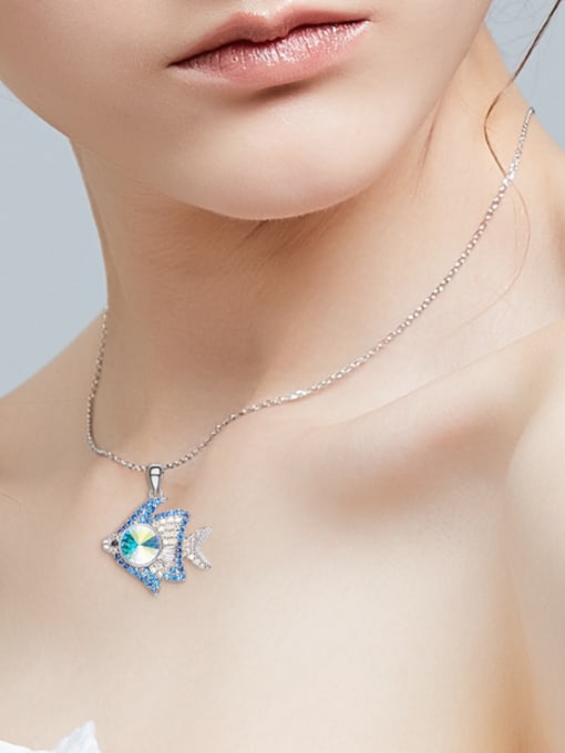 CEIDAI Fashion austrian Crystal Zirconias Fish Necklace 1