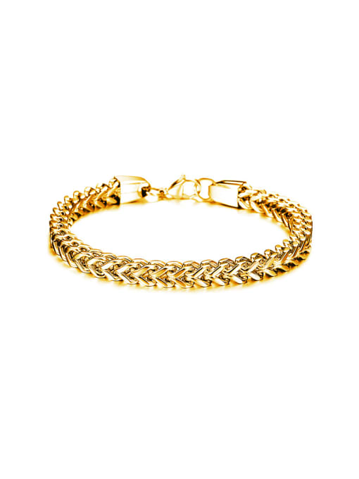 gold Personalized Titanium Plating Men Bracelet