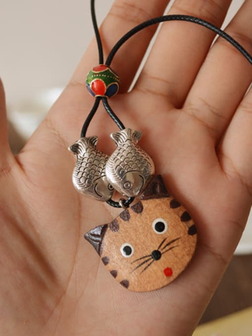 Dandelion Women Lovely Cat Shaped Necklace 1