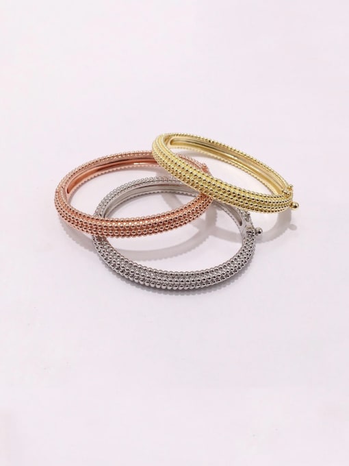 My Model Titanium With Gold Plated Personality Irregular Bangles 0