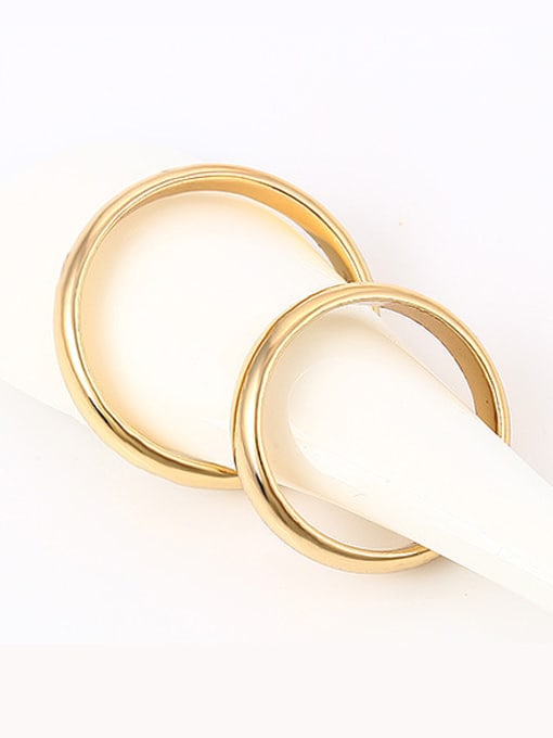 XP Copper Alloy 18K Gold Plated Vintage style Smooth band ring 1