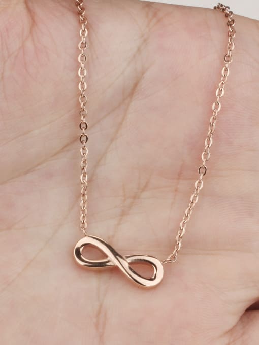 Open Sky Stainless Steel With Rose Gold Plated Simplistic Monogrammed Necklaces 2