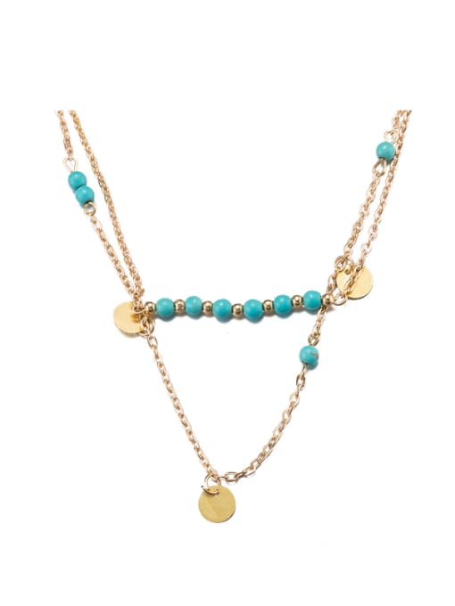 OUXI Personality Women 18K Gold Necklace