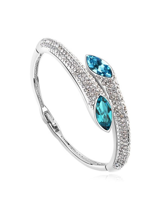 blue Fashion Shiny austrian Crystals Alloy Bangle