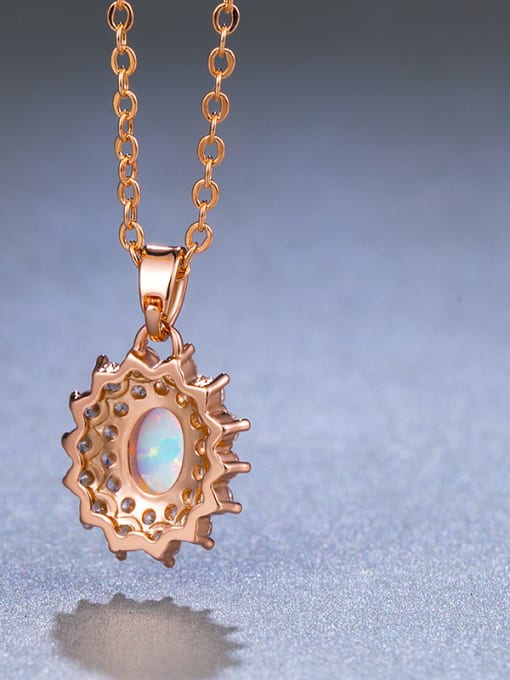 UNIENO 2018 Opal Stone Necklace 1
