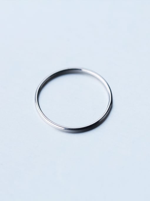Rosh S925 Silver Single Line Simple Delicate Midi Ring 0