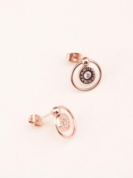 GROSE Double Circle Geometric Stud Earrings 1