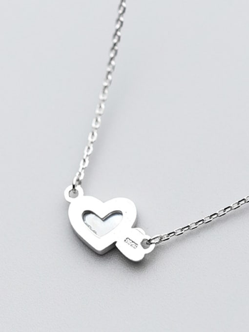 Rosh S925 Silver Necklace Pendant, female fashion, sweet love necklace, temperament, heart and soul, clavicle chain D4294 3