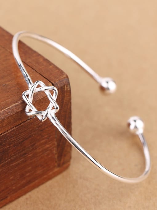Peng Yuan Simple Six-pointed Star Opening Bangle 1