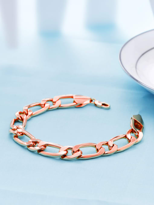 Rose Gold Exquisite Rose Gold Plated Round Shaped Bracelet